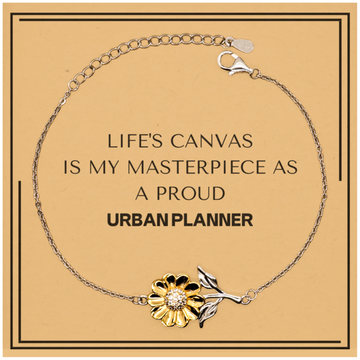 Urban Planner Sunflower Bracelet - Life's Canvas is My Masterpiece | Thoughtful Gift