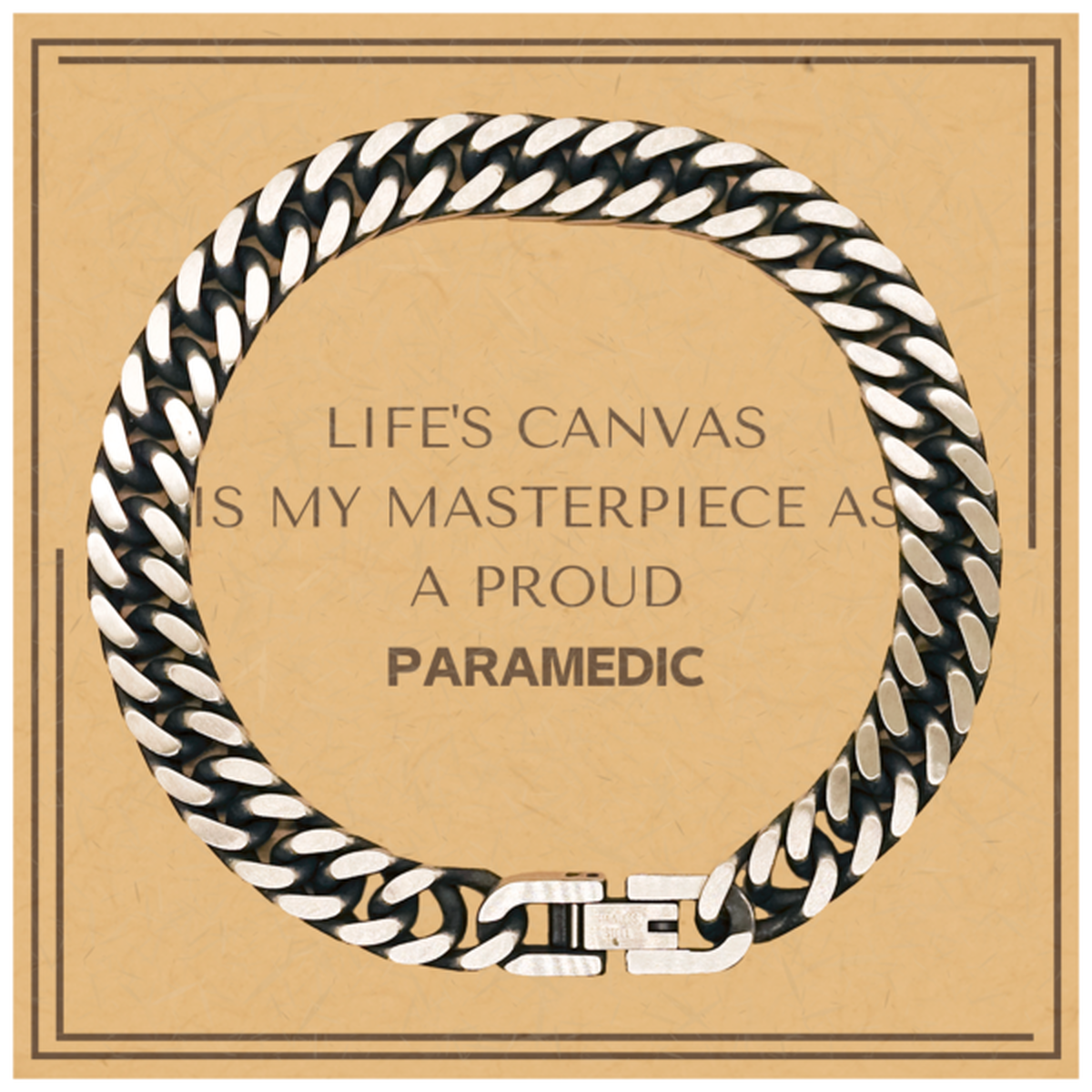 Paramedic Cuban Link Chain Bracelet - Life's Canvas is My Masterpiece | Thoughtful Gift