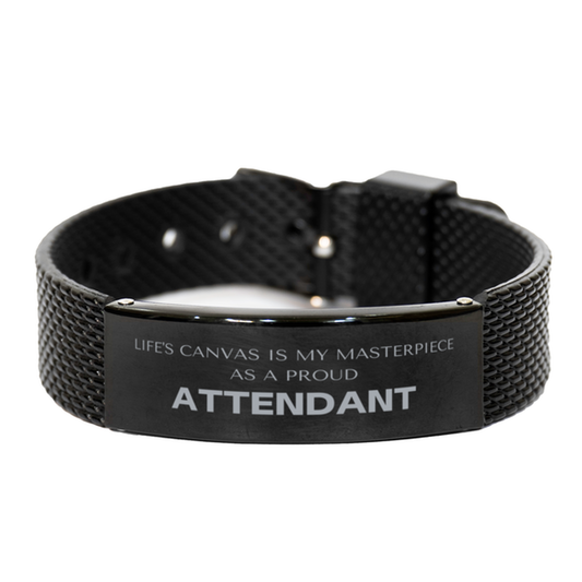 Attendant Engraved Bracelet - Life's Canvas is My Masterpiece | Meaningful Gift
