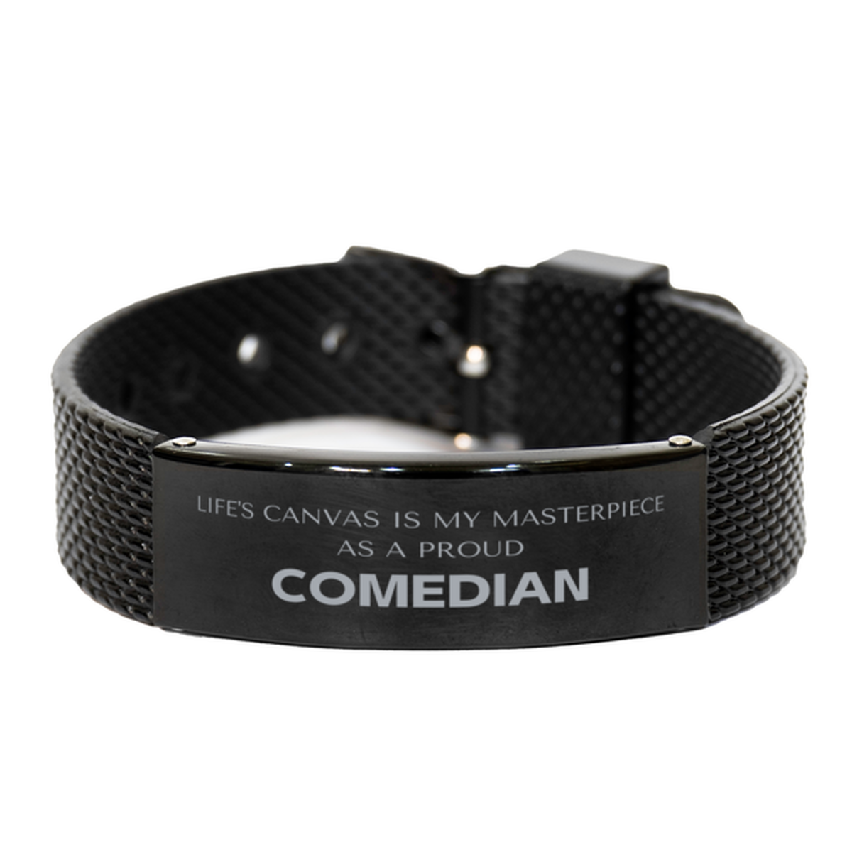 Comedian Black Shark Mesh Bracelet - Life's Canvas is My Masterpiece | Unique Gift