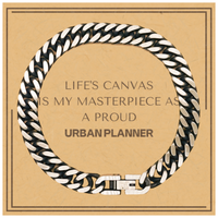 Load image into Gallery viewer, Urban Planner Cuban Link Bracelet - Life&#39;s Canvas is My Masterpiece | Birthday and Christmas Gift
