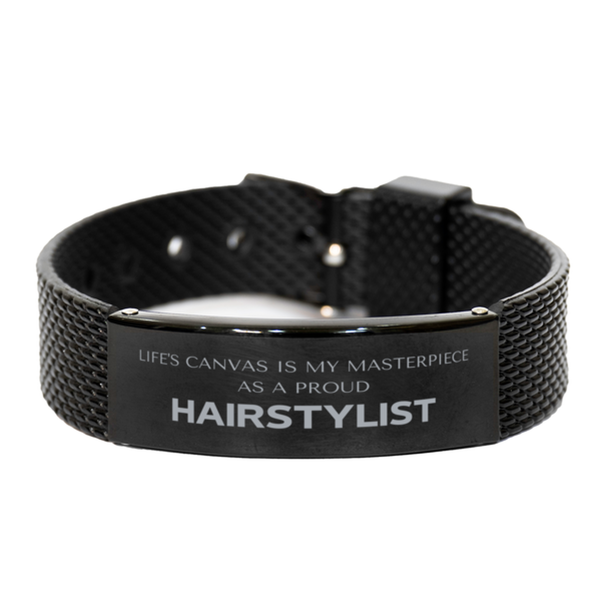 Hairstylist Engraved Bracelet - Life's Canvas is My Masterpiece | Perfect Gift for Birthdays and Christmas