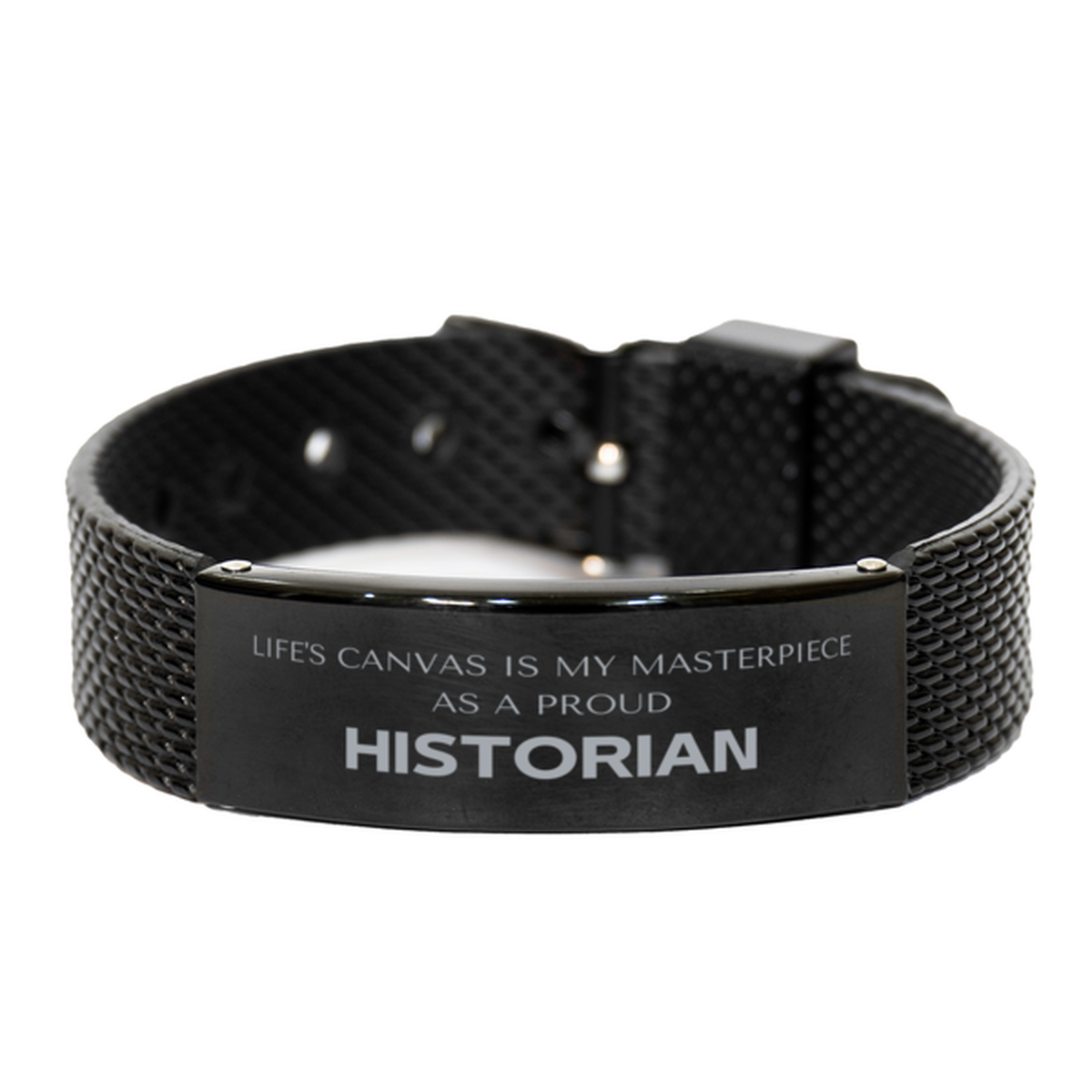 Historian Black Shark Mesh Bracelet - Life's Canvas is My Masterpiece | Perfect Gift