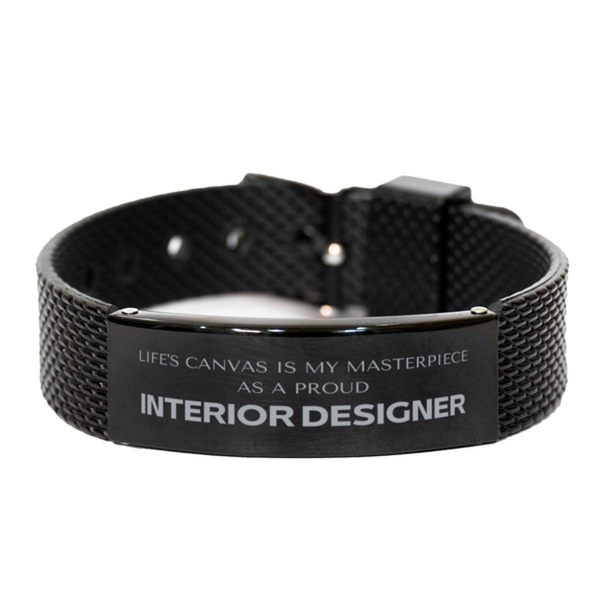 Interior Designer Engraved Bracelet - Life's Canvas is My Masterpiece | Unique Gift for Designers