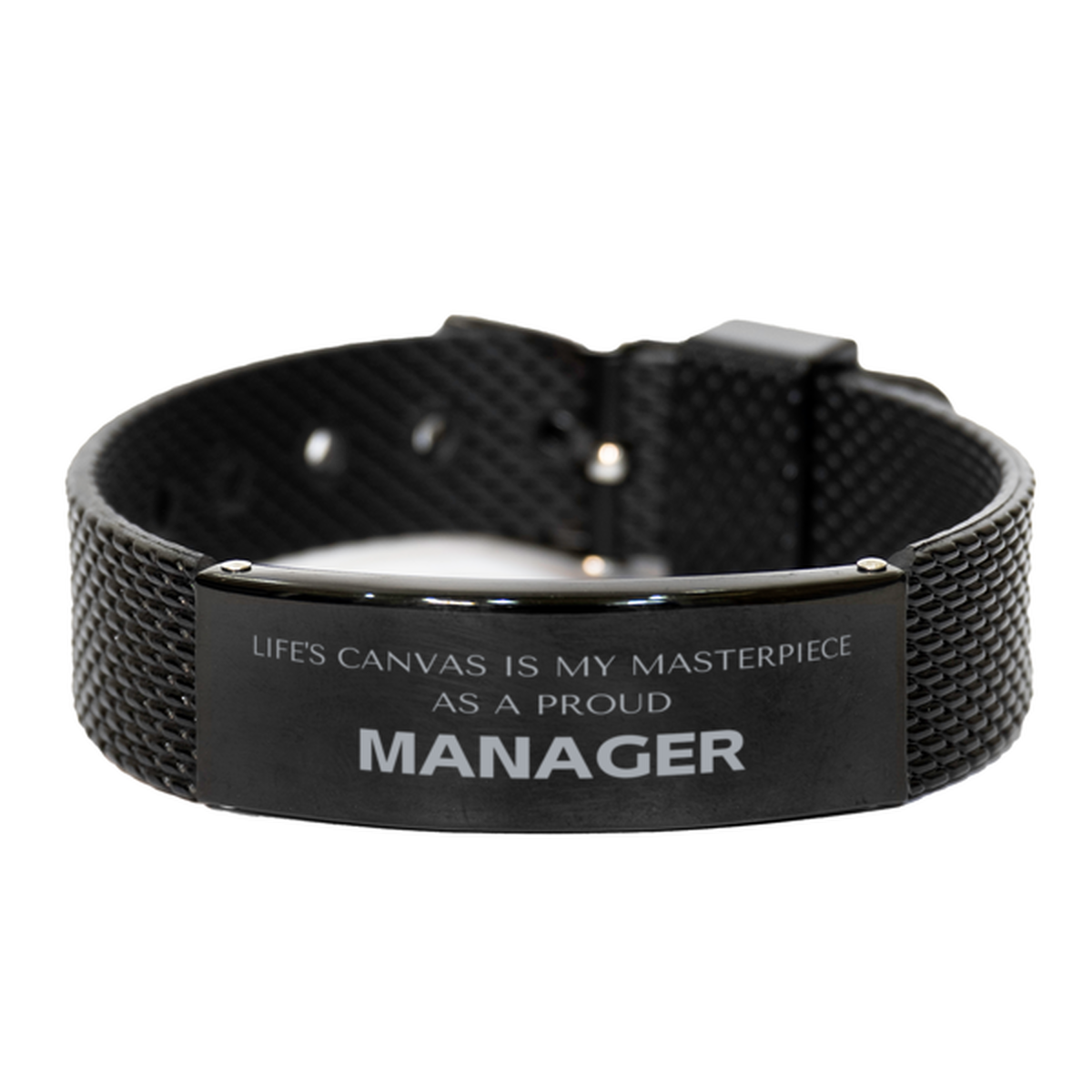 Manager Black Shark Mesh Bracelet - Life's Canvas Is My Masterpiece | Perfect Gift