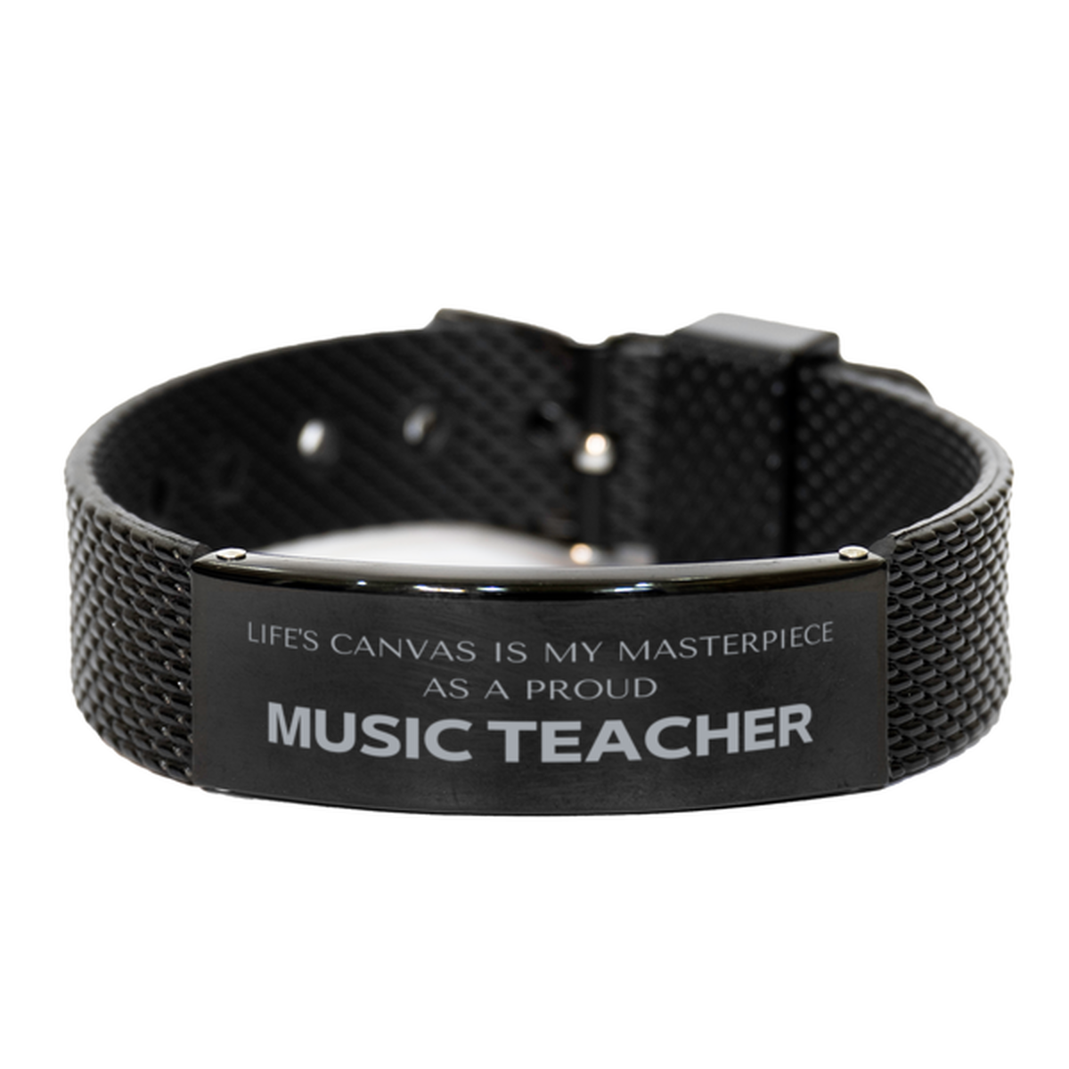 Music Teacher Engraved Bracelet - Life's Canvas Design | Perfect Gift for Educators