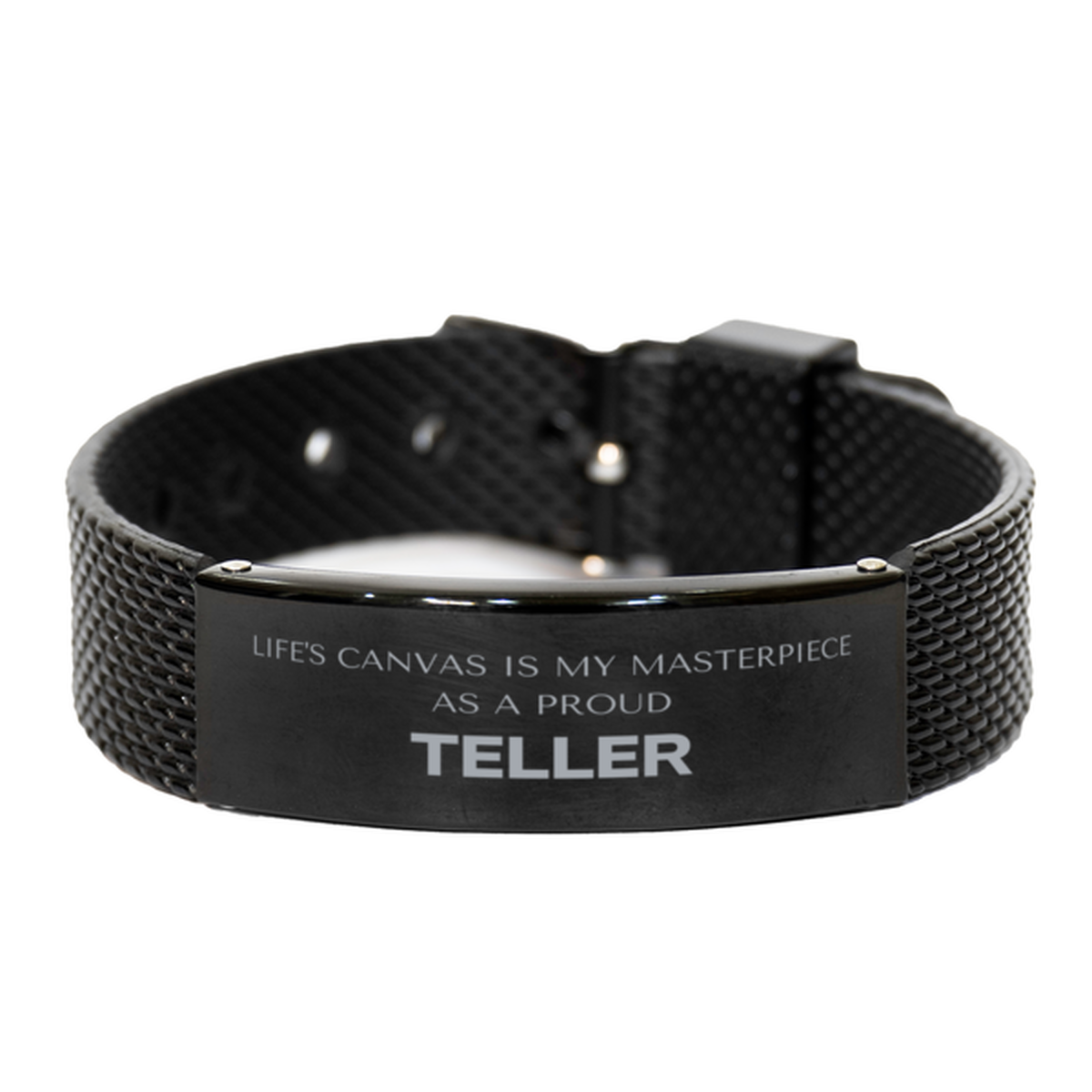 Teller Black Shark Mesh Bracelet - Life's Canvas is My Masterpiece | Unique Gift