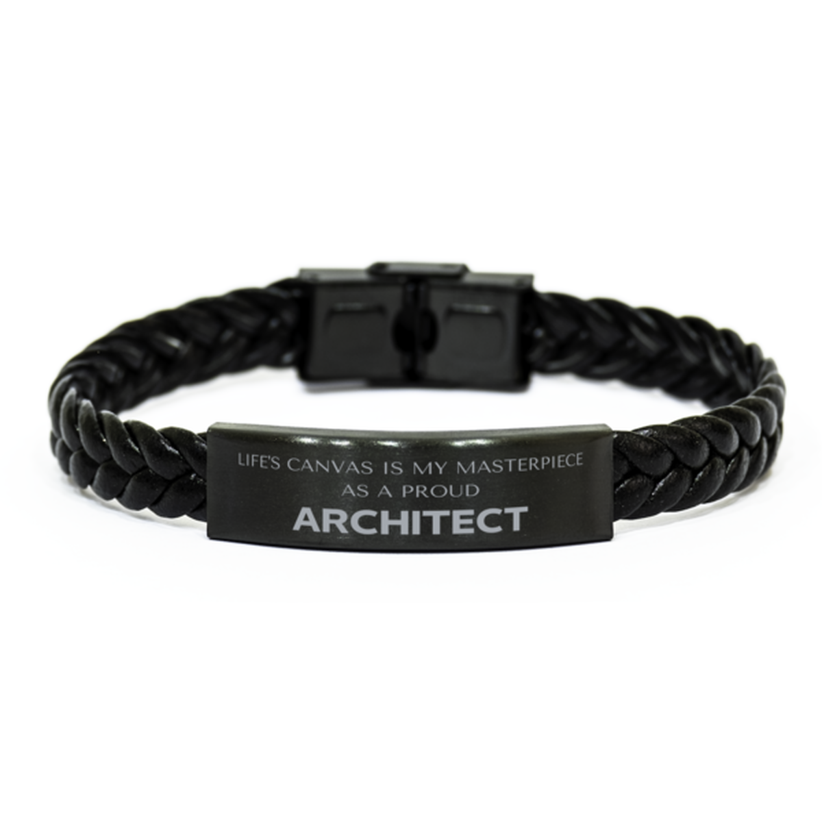 Architect Braided Leather Bracelet - Life's Canvas is My Masterpiece | Perfect Gift