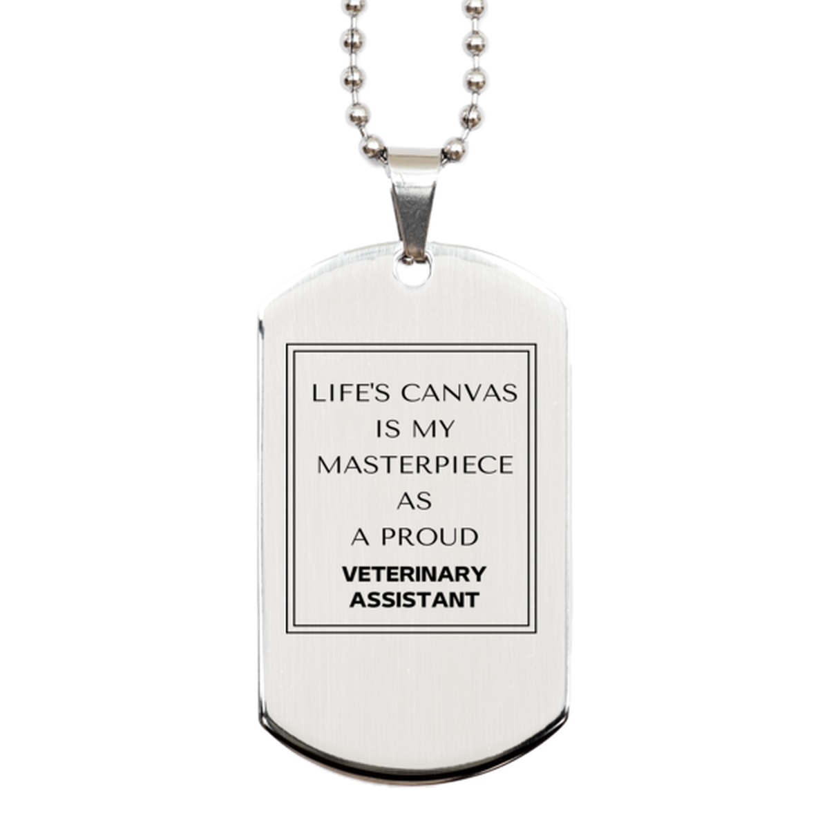 Veterinary Assistant Silver Necklace - Life's Canvas is My Masterpiece | Perfect Gift