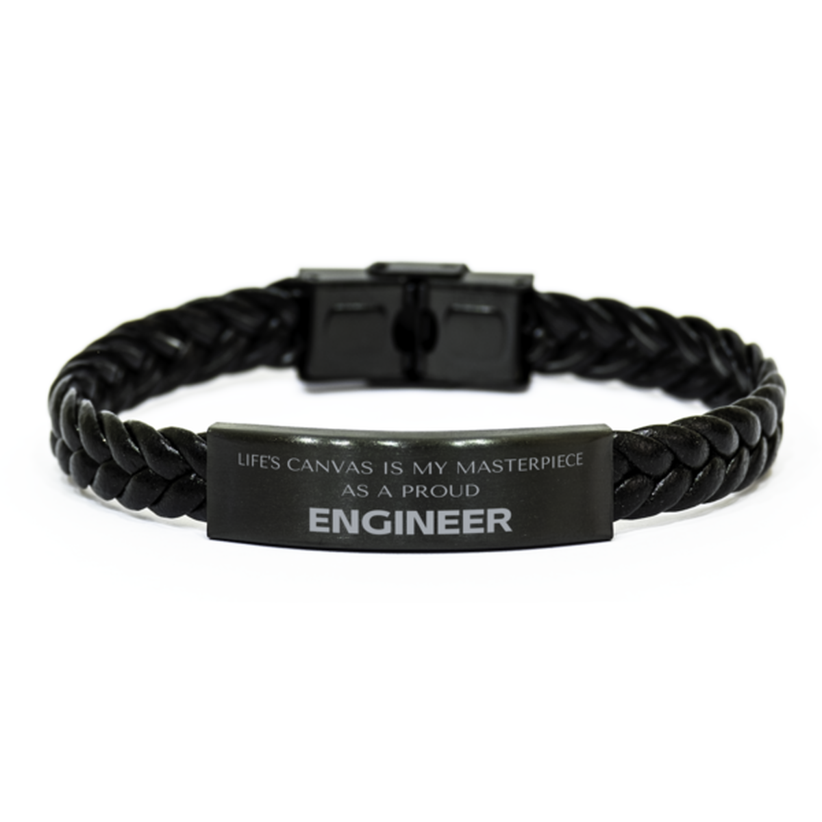 Engineer Braided Leather Bracelet - Life's Canvas is My Masterpiece | Unique Birthday Gift