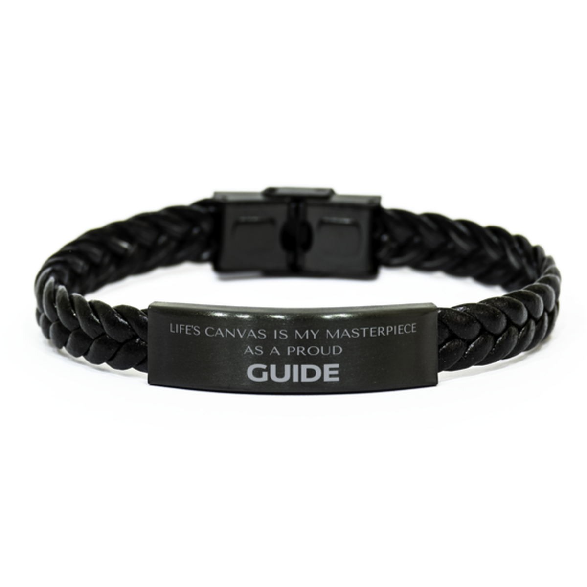 Guide Braided Leather Bracelet - Life's Canvas is My Masterpiece | Inspirational Gift
