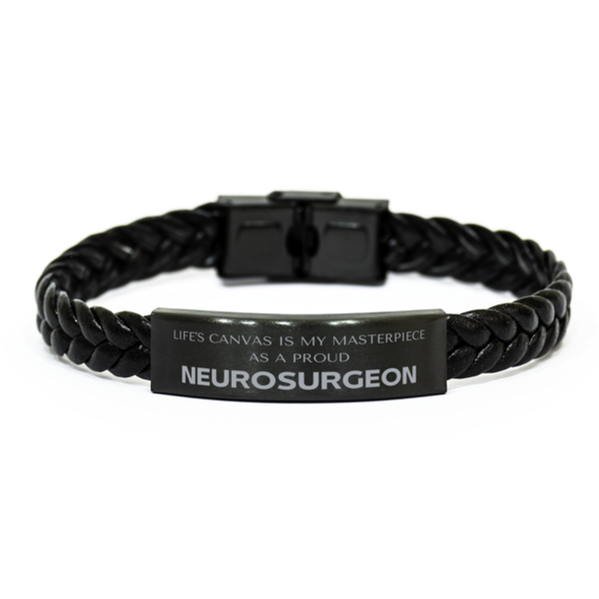 Neurosurgeon Braided Leather Bracelet - Life's Canvas is My Masterpiece | Birthday Gift