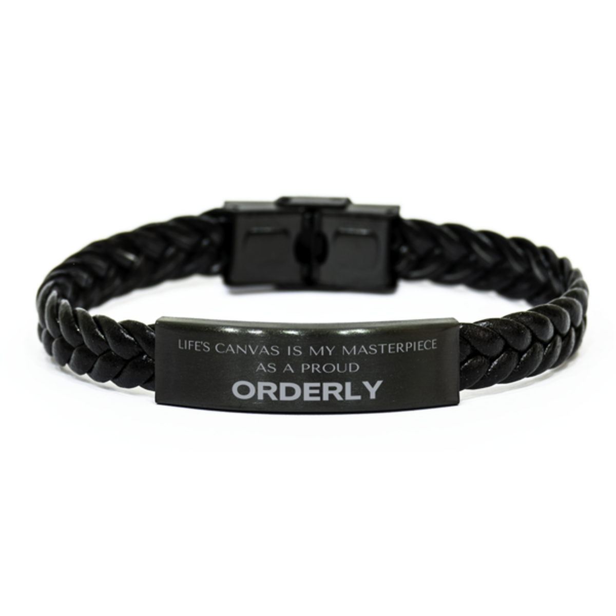 Orderly Braided Leather Bracelet - Life's Canvas is My Masterpiece | Meaningful Gift