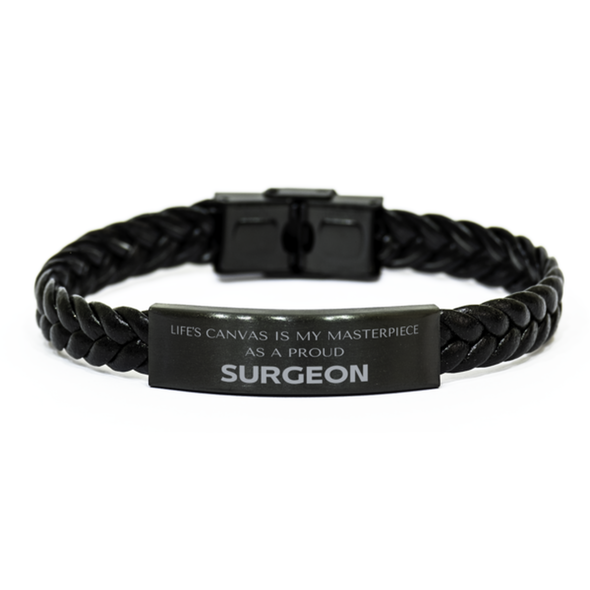 Surgeon Braided Leather Bracelet - Life's Canvas is My Masterpiece | Perfect Gift