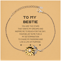 Load image into Gallery viewer, Bestie Sunflower Bracelet - You are the stars that ignite my dreams | Birthday &amp; Christmas Gift
