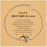 Load image into Gallery viewer, Brother In Law Sunflower Bracelet - You are the stars that ignite my dreams | Birthday &amp; Christmas Gift

