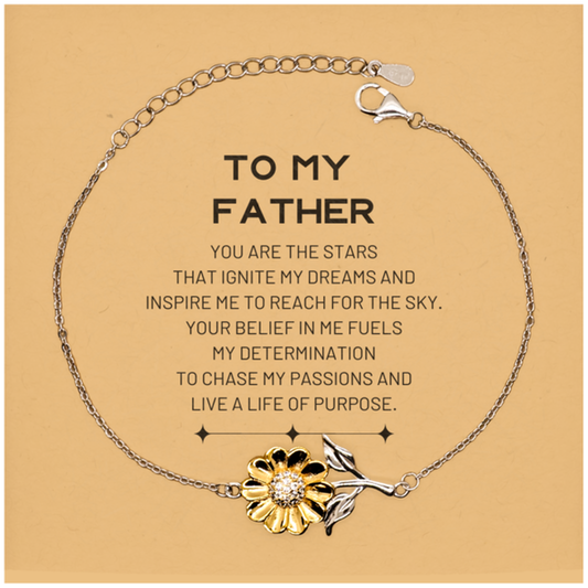 Dad Sunflower Bracelet - You are the Stars Design | Father's Day Gift