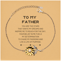 Load image into Gallery viewer, Dad Sunflower Bracelet - You are the Stars Design | Father&#39;s Day Gift
