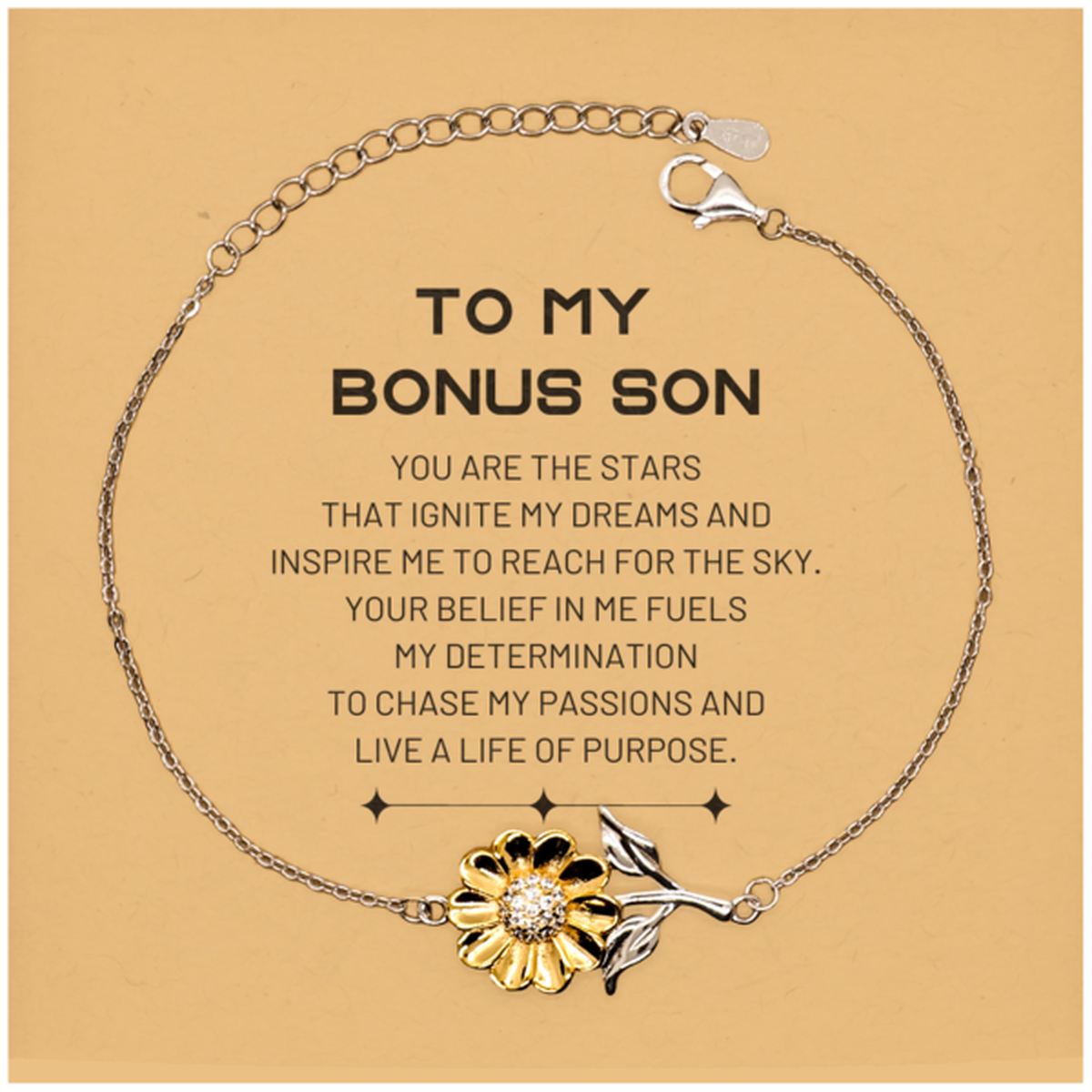 Bonus Son Sunflower Bracelet - You Are the Stars | Birthday Christmas Gift