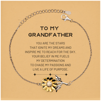 Load image into Gallery viewer, Grandfather Sunflower Bracelet - You are the stars that ignite my dreams | Unique Gift
