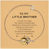 Load image into Gallery viewer, Little Brother Sunflower Bracelet - You are the stars that ignite my dreams | Birthday Christmas Gift
