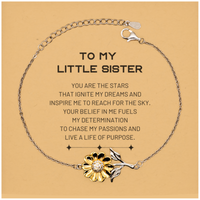 Load image into Gallery viewer, Little Sister Sunflower Bracelet - You Are The Stars | Birthday and Christmas Gift
