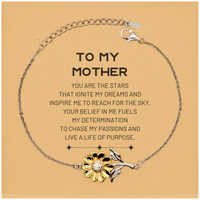 Load image into Gallery viewer, Mom Sunflower Bracelet - You are the stars that ignite my dreams | Mother&#39;s Day Gift
