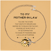 Load image into Gallery viewer, Mother-In-Law Sunflower Bracelet - You Are the Stars Design | Birthday and Christmas Gift
