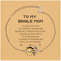 Load image into Gallery viewer, Single Mom Sunflower Bracelet - You are the stars that ignite my dreams | Perfect Gift
