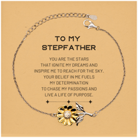 Load image into Gallery viewer, Stepfather Sunflower Bracelet - You are the stars that ignite my dreams | Birthday, Christmas Gift
