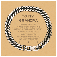 Load image into Gallery viewer, Grandpa Cuban Link Chain Bracelet - You are the stars that ignite my dreams | Birthday Christmas Gift
