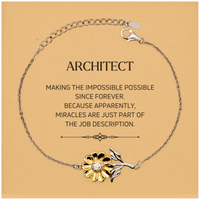 Load image into Gallery viewer, Architect Sunflower Bracelet - Miracles are Just Part of the Job | Inspirational Gift
