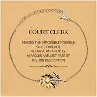 Load image into Gallery viewer, Court Clerk Sunflower Bracelet - Miracles are Just Part of the Job | Inspirational Gift
