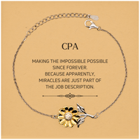 Load image into Gallery viewer, CPA Sunflower Bracelet - Miracles are Just Part of the Job | Inspirational Gift
