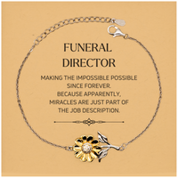 Load image into Gallery viewer, Funeral Director Sunflower Bracelet - Miracles are just part of the job description | Meaningful Gift
