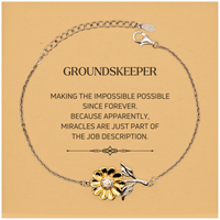 Load image into Gallery viewer, Groundskeeper Sunflower Bracelet - Miracles are just part of the job description | Meaningful Gift
