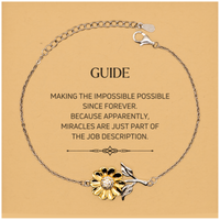 Load image into Gallery viewer, Guide Sunflower Bracelet - Miracles are Part of the Job Description | Inspirational Gift
