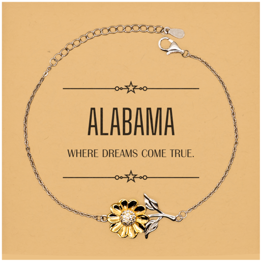 Alabama Sunflower Bracelet - Where Dreams Come True | Meaningful Gift