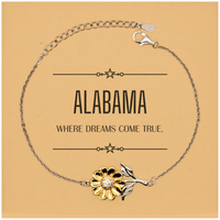Load image into Gallery viewer, Alabama Sunflower Bracelet - Where Dreams Come True | Meaningful Gift
