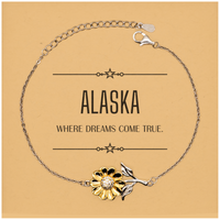 Load image into Gallery viewer, Alaska Sunflower Bracelet - Where Dreams Come True | Inspirational Gift
