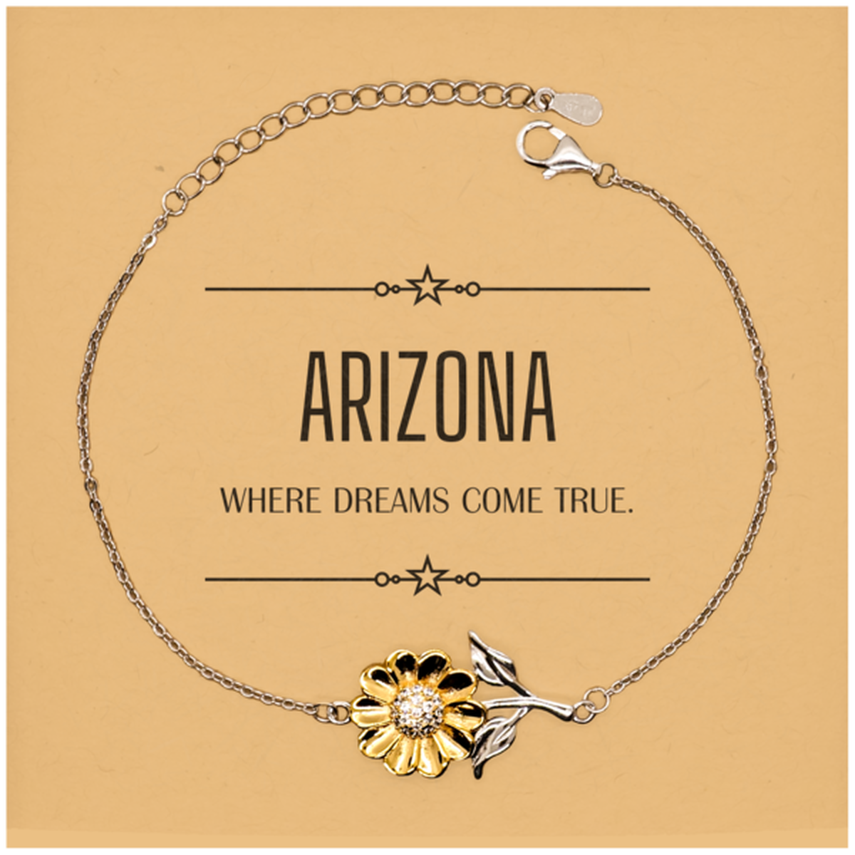 Arizona Sunflower Bracelet - Where Dreams Come True | Birthday and Inspirational Gift