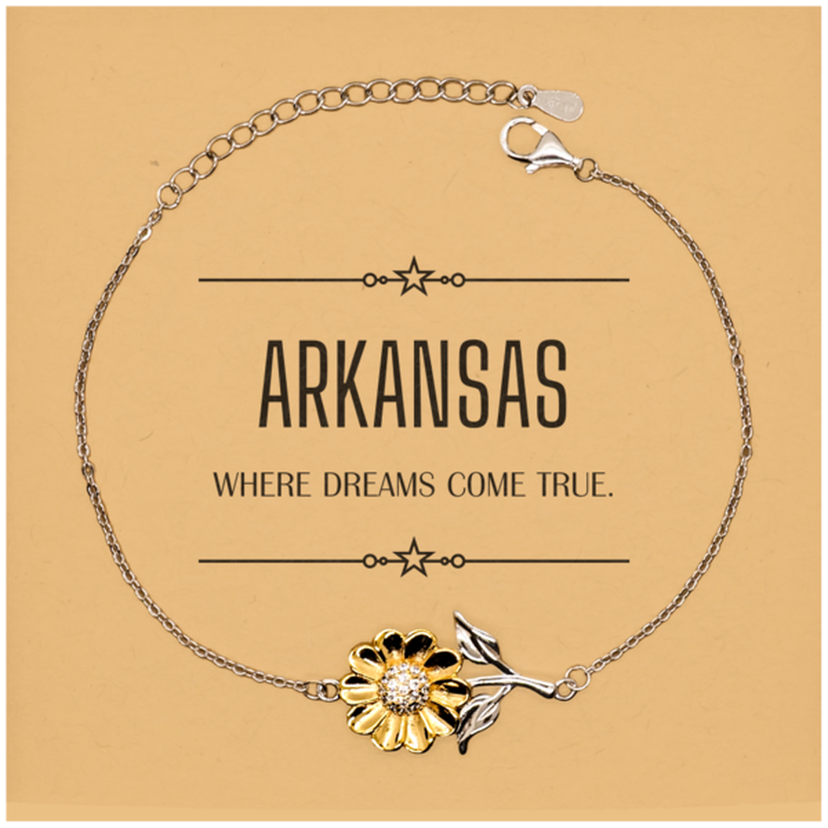 Arkansas Sunflower Bracelet - Where Dreams Come True | Meaningful Gift