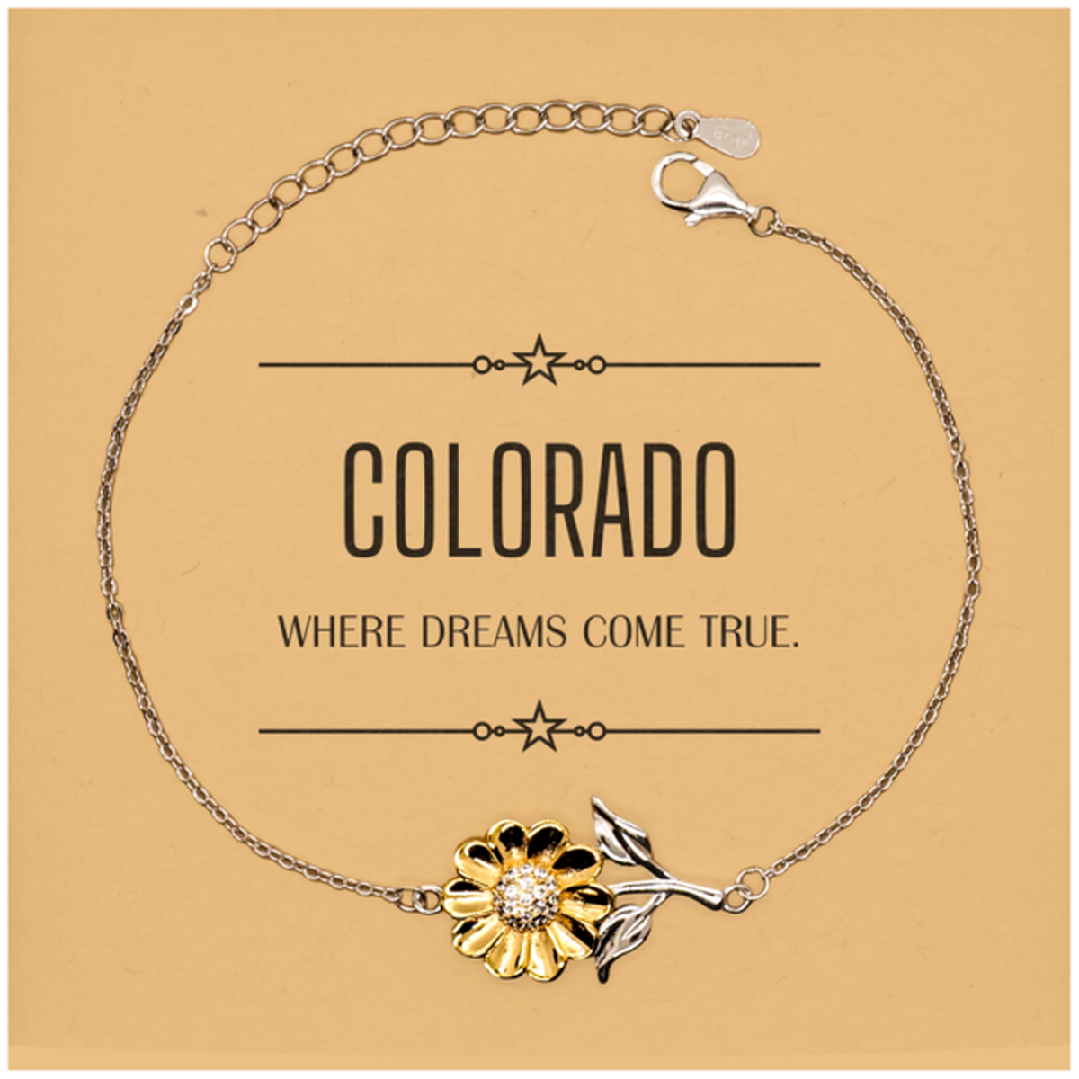 Colorado Sunflower Bracelet - Where Dreams Come True | Meaningful Gift