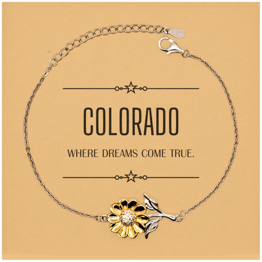 Colorado Sunflower Bracelet - Where Dreams Come True | Meaningful Gift