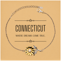 Load image into Gallery viewer, Connecticut Sunflower Bracelet - Where Dreams Come True | Meaningful Gift

