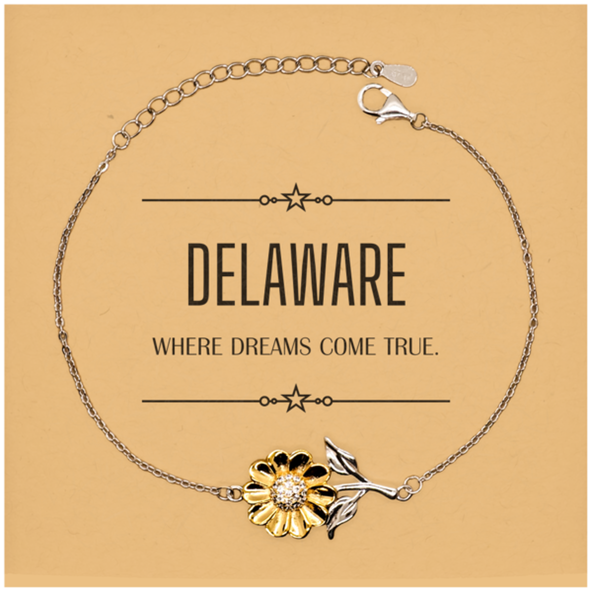 Delaware Sunflower Bracelet - Where Dreams Come True | Meaningful Gift