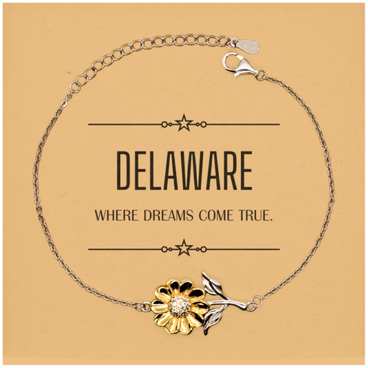 Delaware Sunflower Bracelet - Where Dreams Come True | Meaningful Gift