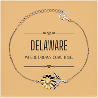 Load image into Gallery viewer, Delaware Sunflower Bracelet - Where Dreams Come True | Meaningful Gift
