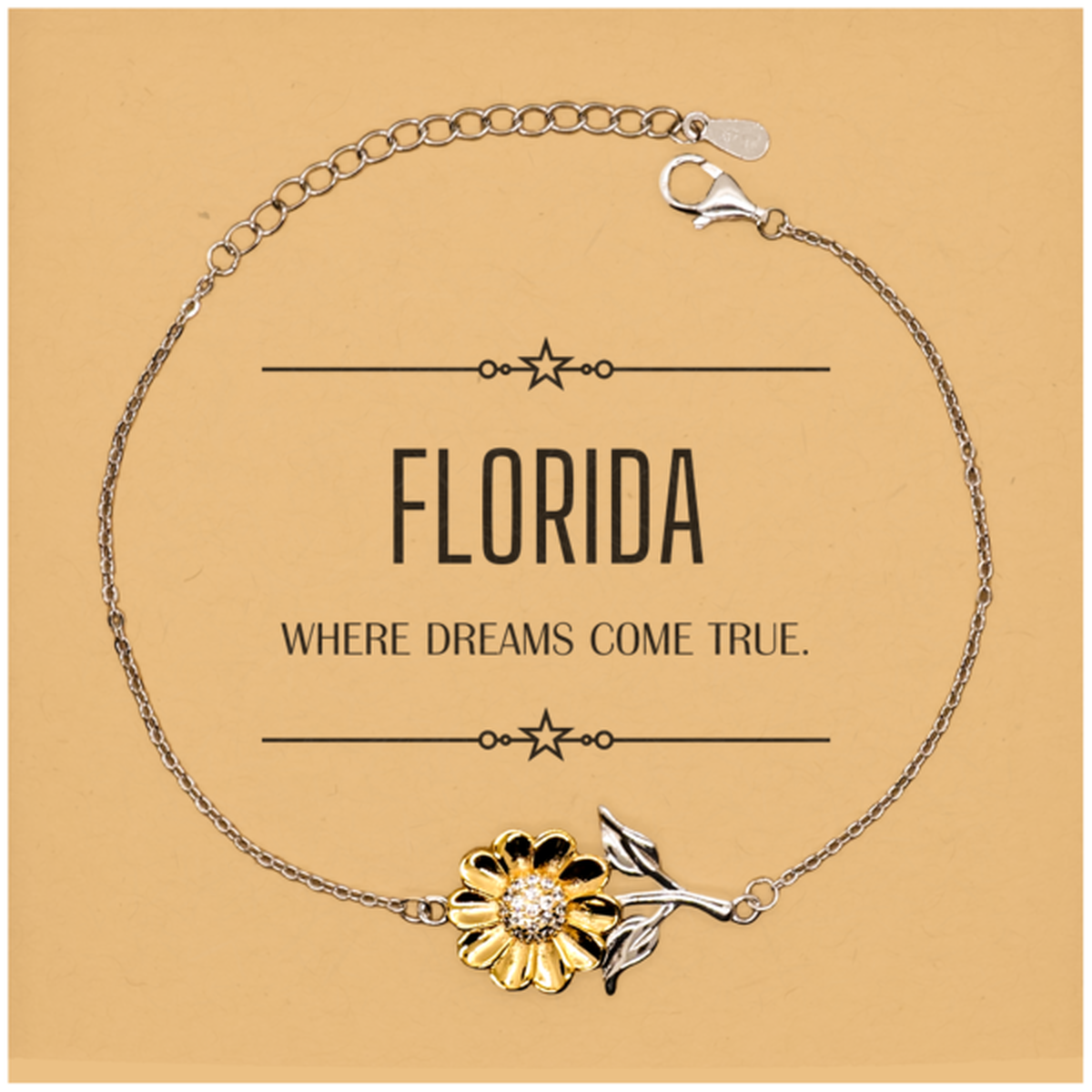 Florida Sunflower Bracelet - Where Dreams Come True | Meaningful Gift