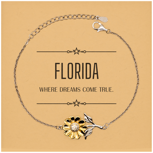 Florida Sunflower Bracelet - Where Dreams Come True | Meaningful Gift